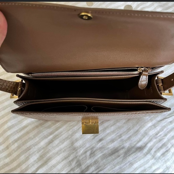 The Curated - The Classic Shoulder Bag - Chocolate Mock Print - Picture 2 of 4